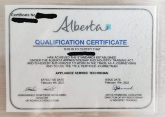 Qualification Certificate